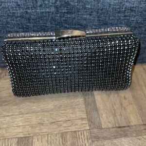 Elegant Black Rhinestone Clutch